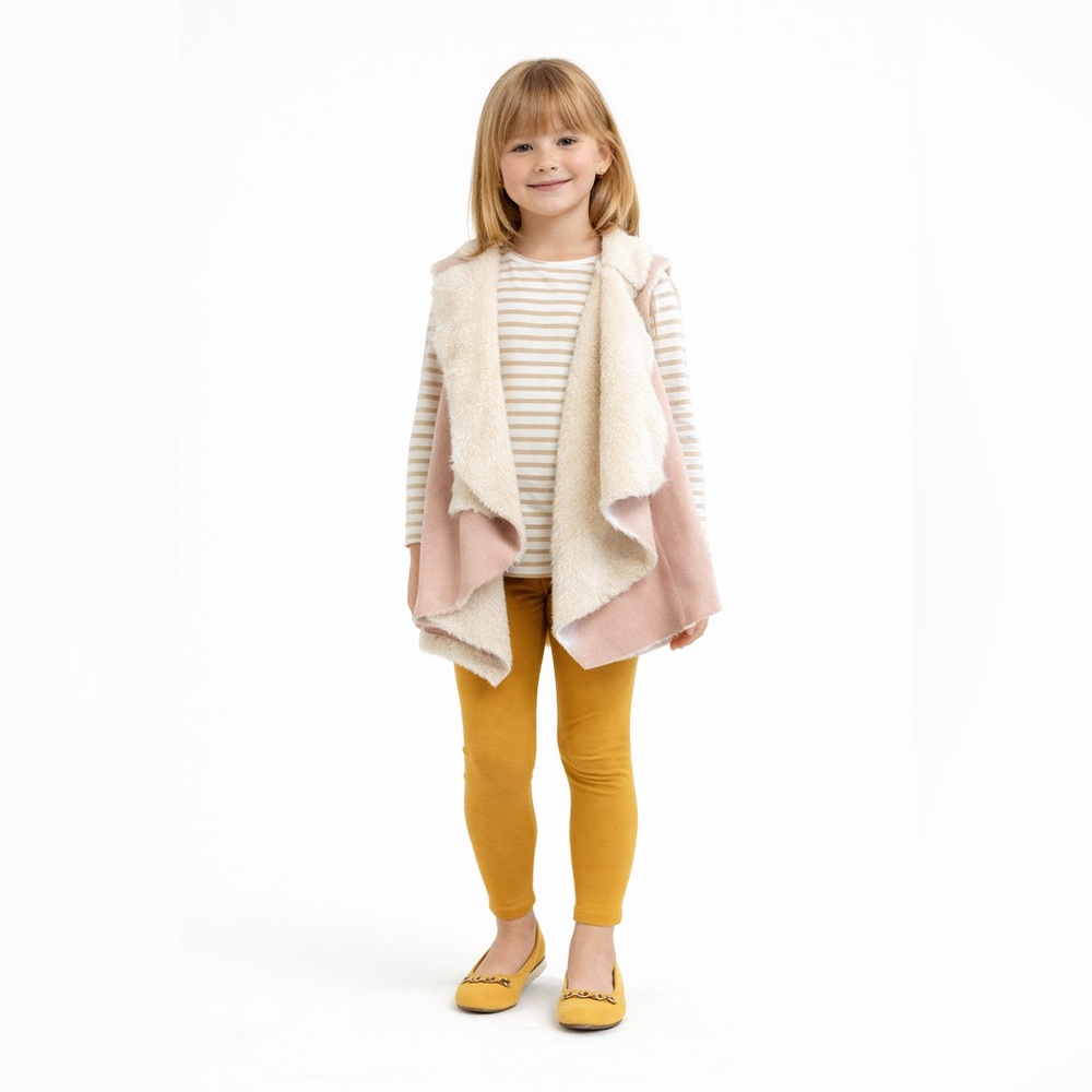 Chasing Fireflies Cream Faux-Sherpa Vest